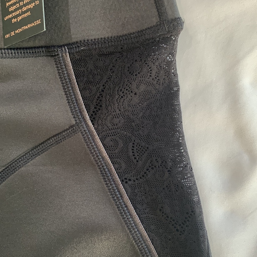 NWT‎ Kiki De Montparnasse Athleisure Lace Inset Biker Shorts - Picture 7 of 14